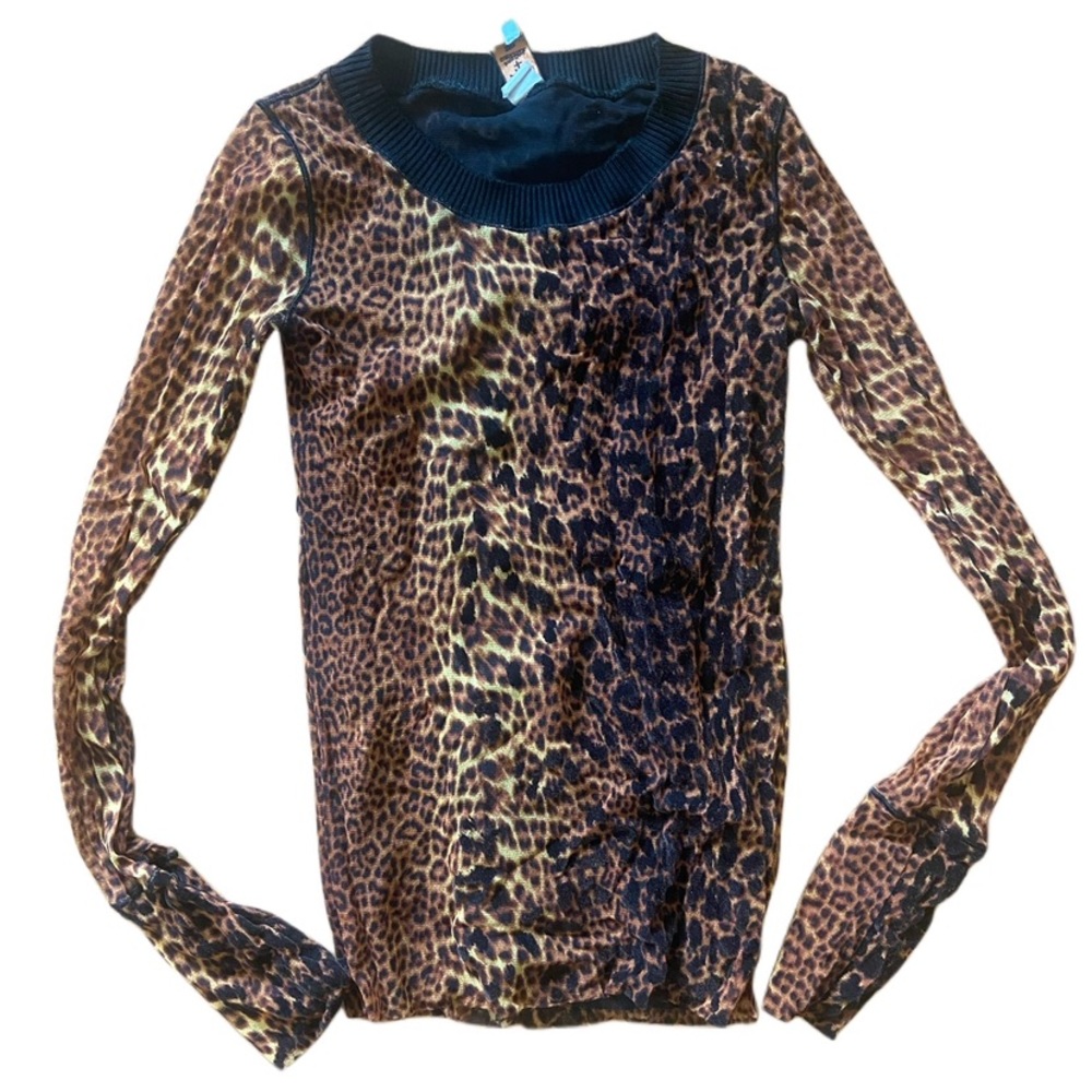 jean paul gaultier cheetah print mesh